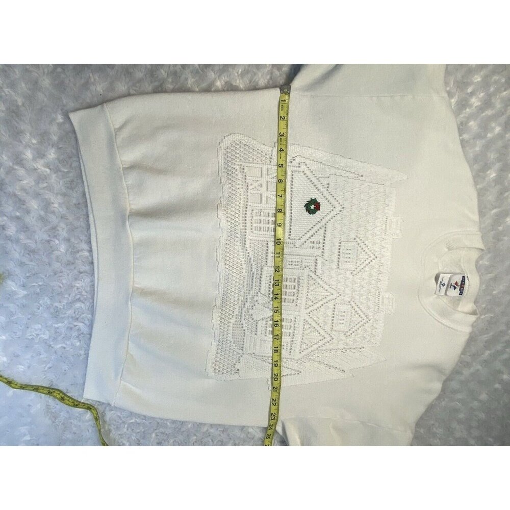 Jerzees Vtg Grandma Crewneck Sweatshirt Womens XL Christmas Embroidered Lace - Picture 4 of 7